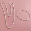Joyería de comercio exterior chapada en plata 925 2.5MM collar de luz ondulada traje de pulsera temu explosiones de AliExpress