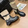 Botas Martin de estilo británico con hebilla de cinturón, efecto desgastado, hasta la mitad de la pantorrilla, para mujer, invierno 2026, tacón grueso vintage, punta redonda, botas versátiles para mujer