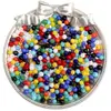 Pulsera de Cuentas Redondas de Vidrio Sólido Súper Excelente Hecha en Casa, Cuentas de Arroz, Pulsera Tejida a Mano para DIY, Accesorios de Joyería con Cuentas, Bolsa