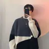 Suéter Estilo Hong Kong de Inverno para Estudantes Homens, Solto e Versátil, Tricô Estilo Coreano Ins, Jaqueta Masculina Gola Redonda, Estilo Fresco Japonês
