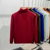 Suéter de Cuello Alto Otoño e Invierno Transfronterizo para Hombre Marca de Moda Suéter Holgado Cálido Suéter Base Grueso para Adolescentes