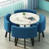 Mesa y Sillas Sencillas para Negociación en Oficina, Mesa de Recepción Creativa para Tienda de Té de Leche, Mesa Redonda Pequeña de Recepción para Ocio, Mesa de Comedor