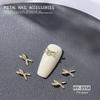 Celebridade da Internet Laço Tridimensional Liga de Zinco Joias para Unhas Laço Estilo Chanel Explosivo Metal Wear Armadura Decoração Acessórios