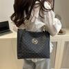 Bolsa de Ombro Estampada Retrô para Mulheres, Bolsa Tote Casual e Simples de Grande Capacidade, Novo Estilo 2026, Bolsa de Mão Elegante para o Dia a Dia