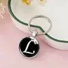 26 Alfabeto Inglés Tiempo Piedra Preciosa Colgante Llavero Aleación Metálica Llavero Regalo Promoción Al Por Mayor