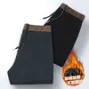 Pantalones Casuales Gruesos con Forro de Lana para Hombre para Otoño e Invierno, Corte Holgado, Estilo Jogger, Versátiles de Moda, Pantalones Harem de Pierna Ancha Deportivos, Cómodos para Hombres