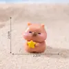 Figuras creativas y lindas de tortuga y capibara, accesorios decorativos DIY, adornos de paisaje en miniatura para escritorios