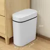 Papelera de baño con tapa para uso doméstico, sala de estar, tipo prensa, simple, creativa, estilo nórdico moderno con tapa para papel higiénico