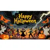 Decoración de Fondo para Halloween Esqueleto Bruja Calabaza Payaso Transfronteriza Nuevo Producto Atmósfera de Horror al Aire Libre Tela Colgante Decorativa