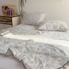 Colcha de verano de punto de algodón para niños, colcha fina de verano para una persona lavable a máquina, colcha de verano para dos personas