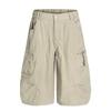 2025 Nuevo Americano Retro Multibolsillos Pantalones Cortos Cargo Cimitarra para Hombre Sueltos Casual Recortados Pierna Ancha