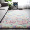 Alfombra larga de pelo para uso doméstico en sala de estar para niñas, alfombra de mesita de noche para dormitorio, felpudo de felpa de cobertura total, alfombra para sofá y mesa de centro