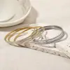 Pulsera de Acero de Titanio Gypsophila para Mujer, Pulsera de Anillo Sencillo, Lujo Accesible Exquisita Pulsera de Nicho, Joyería de Mano de Gama Alta, Versátil