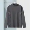 Ropa interior térmica de otoño e invierno para hombre, camiseta de manga larga, cuello semi-alto, ropa de otoño, marca de moda, ropa para hombre de alta calidad