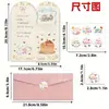 Cartão de Aniversário Inglês Estilo Floral Minimalista de Luxo Cartão Pequeno Criativo com Bênção Manuscrita Conjunto com Envelope