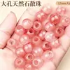 Amatista natural, ágata, turquesa, cuentas de agujero grande, cuentas sueltas, accesorios para joyería DIY, pulseras de cuentas, collares y artículos tejidos