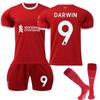 2324 Liverpool Home 11 Salah 3 Endo 66 Arnold 10 McAlister uniforme de futebol