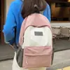 Mochila de Pareja Nueva Color-Blocking Estilo Coreano, Gran Capacidad, Mochila Casual Ligera, Mochila de Viaje Versátil de Moda para Hombres y Mujeres