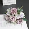 Combinação de Crisântemos Flores Artificiais Decoração de Casa Flores Falsas Sala de Estar Hotel Vitrine Arranjo de Flores de Casamento Adereços de Fotografia