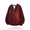 Novedades transfronterizas de otoño e invierno: Suéter de punto con bloques de color estilo americano, de dos piezas simuladas, cuello redondo, una prenda básica casual de moda y corte holgado para jóvenes