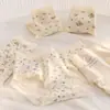 Estampado floral de encaje dulce, cómodos, sin costuras, refuerzo 100% algodón, calzones de algodón puro para niñas