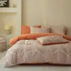 Conjunto de três e quatro peças 2026 em algodão escovado, conjunto de cama estampado em algodão, capa de edredom simples, lençol, conjunto de lençol com elástico