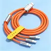 Cable de Datos 3 en 1 Cable de Carga Rápida Adecuado para Teléfonos Móviles Apple Uno a Tres 15 Multifuncional Silicona 17 typec 13Pro