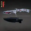 Delta Game Merchandise Cuchillo Verdugo Arma de Metal 22cm Modelo Sin Afilar Accesorio Decoración Artículo Coleccionable