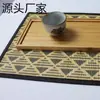 Anji exportación de comercio exterior protección ambiental hilo teñido cepillado tejido mantel individual de bambú tejido posavasos tapete para plato