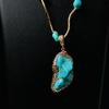 Collar de turquesa estrella en todo el cielo, nuevo diseño de nicho, personalidad de moda, femenino, turquesa pequeño natural, aprobación directa de fábrica