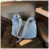 Bolsa de Ombro Jeans Moderna de Grande Capacidade Bolsa Transversal Retrô Bolsa Tote Casual Versátil Nova Bolsa da Moda 2025 para Mulheres
