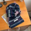 Bufanda de Mezcla de Lana Suave y Cera Azul Marino Atmósfera Invernal Aclaradora Bufanda Corta Cálida Estilo Fair Isle para Mujer Otoño e Invierno