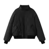 Atacado de Roupas Femininas para Comércio Exterior Prontas de Fábrica Nova Moda 2025 Jaqueta de Algodão Acolchoada Solta Americana com Gola Alta