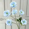 6 flores de gardenia artificiales para bodas, decoración de hotel de bodas, arreglos florales para decoración de pasillo, arte floral de fondo y accesorios para escaparates