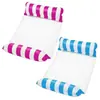 Hamaca de Agua Rayada de Doble Tubo, Flotador Inflable de PVC Engrosado, Silla de Salón Plegable con Respaldo para Piscina, En Stock Transfronterizo