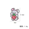 Parche Bordado de Conejo de Dibujos Animados Creativo Frutas Conejito Zanahoria Calabaza Elementos Parche de Decoración para Ropa Equipaje