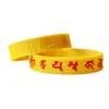 Pulseiras Aglomeradas Atacado, Escritura, Deus da Riqueza Amarelo, Amitabha do Sul, Grande Corrida, Pulseira Mantra do Coração de Guanyin, Mantra de Manjushri