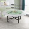 Mesa de comedor redonda plegable para el hogar, para apartamentos pequeños, mesa redonda grande, mesa de comedor sencilla para 10 personas, mesa de hotel gruesa con plato giratorio