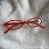 Marco Pequeño Plano Espejo Plano Estilo Cómic Bidimensional Sin Maquillaje Forma Cóncava Rojo Literario Más Vendido Gafas de Running Venta al Por Mayor