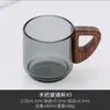 Mango de Madera de Nogal Taza de Té de Vidrio Mini Taza de Té de Alto Borosilicato Juego de Té Kung Fu Taza de Degustación con Mango Simple y Portátil