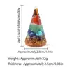 2320-Resina de Pedra de Cristal Hexagonal Cone Suporte de Anel Ornamento Geométrico 3D em Forma de Cone Suporte de Anel de Pedra Semi-Preciosa