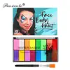 Pintura Corporal Soluble en Agua de 12 Colores Transfronteriza Especial de Halloween Maquillaje de Rendimiento Acabado Pintura para la Cara de Bandera Venta al por Mayor