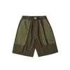Pantalones de Trabajo Rectos de Bloques de Color de Moda Estilo Japonés Nanxia para Hombre, Shorts Deportivos Finos de Secado Rápido Transpirables para Verano