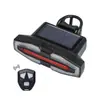 Nova luz de sinal de giro para bicicleta com controle remoto sem fio solar e buzina para aviso de giro esquerdo e direito na iluminação traseira para passeios noturnos