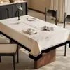 Mantel Estilo Francés, Impermeable, Resistente al Aceite, Lavable, Rectangular, Resistente al Calor, Cubierta para Mesa de Comedor, Lujo Ligero, Sensación de Alta Gama, Cubierta de PVC para Mesa de Café