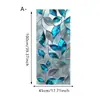 Película electrostática de vidrio esmerilado de colores estilo floral vintage transfronteriza, protección de privacidad, protección solar, decoración de ventana removible