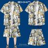 Vacaciones en la Playa Ropa de Baño para Hombre, Camisa de Viaje Isla Hainan Sanya, Conjunto de Dos Piezas Camisa Floral Hawaiana y Pantalones Cortos