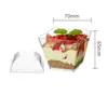 Vasos de Postre Listos de Fábrica, Vasos de Empaque de Plástico Duro, Mousse Gelatina Pudín, Helado de Aserrín, Vasos para Postres de Helado