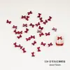 Artículo popular de celebridad de Internet mini accesorios de arte de uñas de lazo rojo Ankara corbata de lazo resina decoraciones de uñas color vino tinto