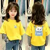 Camiseta de manga larga a rayas para niña, nueva colección de otoño 2026, top de algodón puro para bebés, camiseta interior infantil para otoño